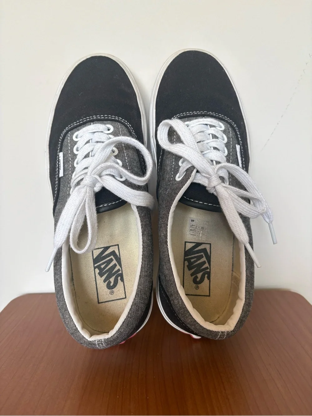 Vans Era Chambray Black and Grey Sneakers US Women's shoe size 8.5
